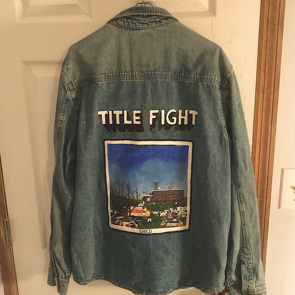 Hand painted Title Fight jacket size large.